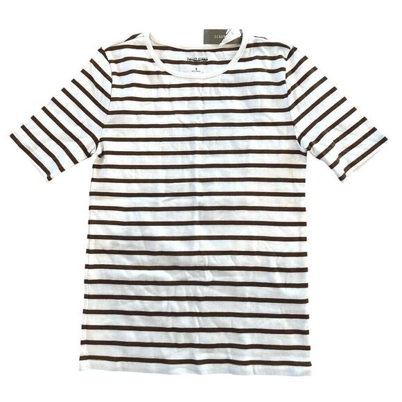 JCrew New perfect-fit short-sleeve T-shirt in stripe - Picture 2 of 5